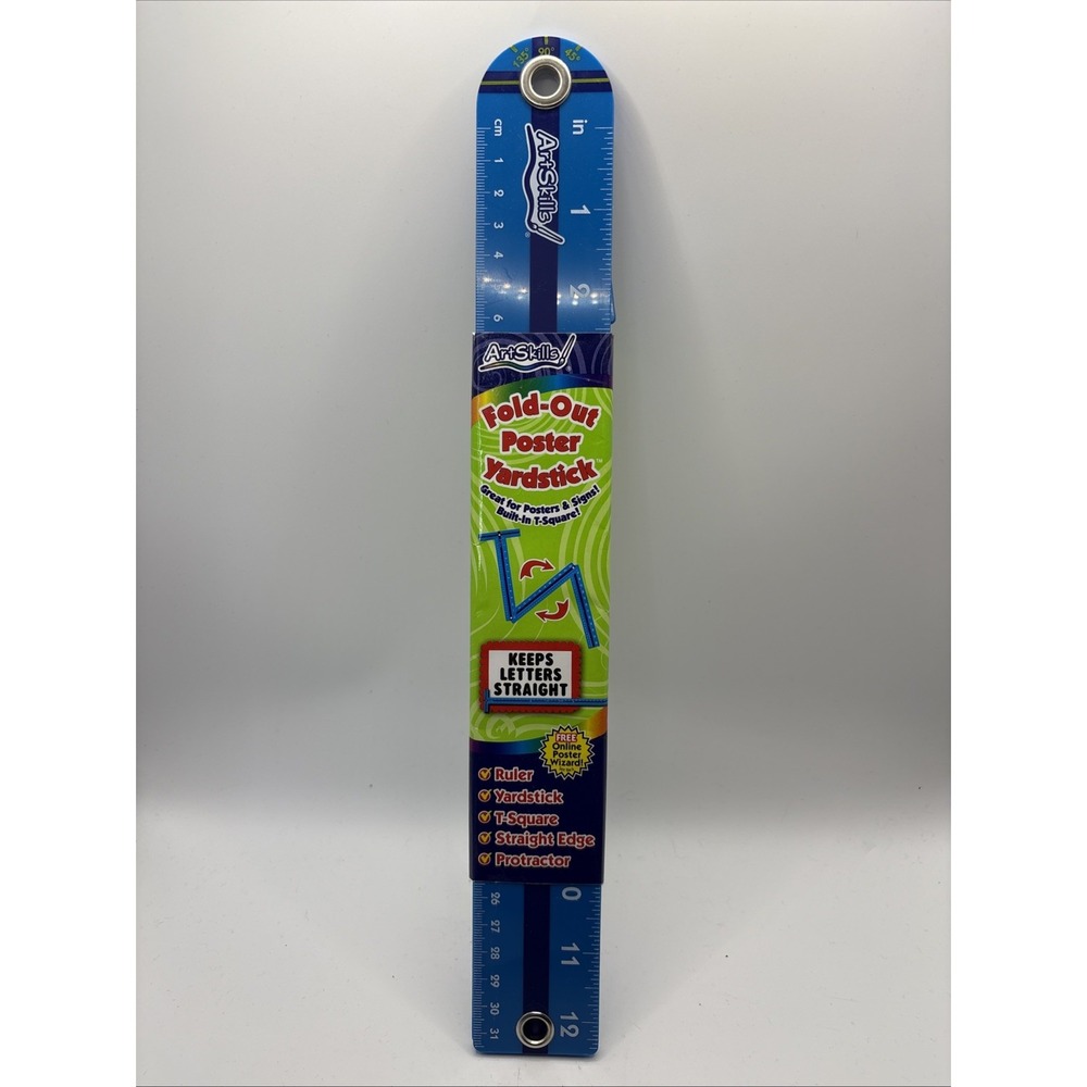 Artskills Fold-Out Poster Yardstick‎ Ruler T-square Straight Edge